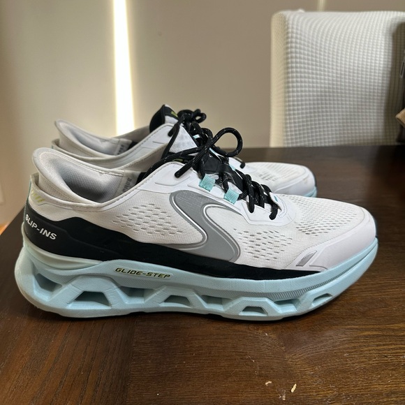 Sketchers‎ White and Light Blue Athletic Shoes main image 3